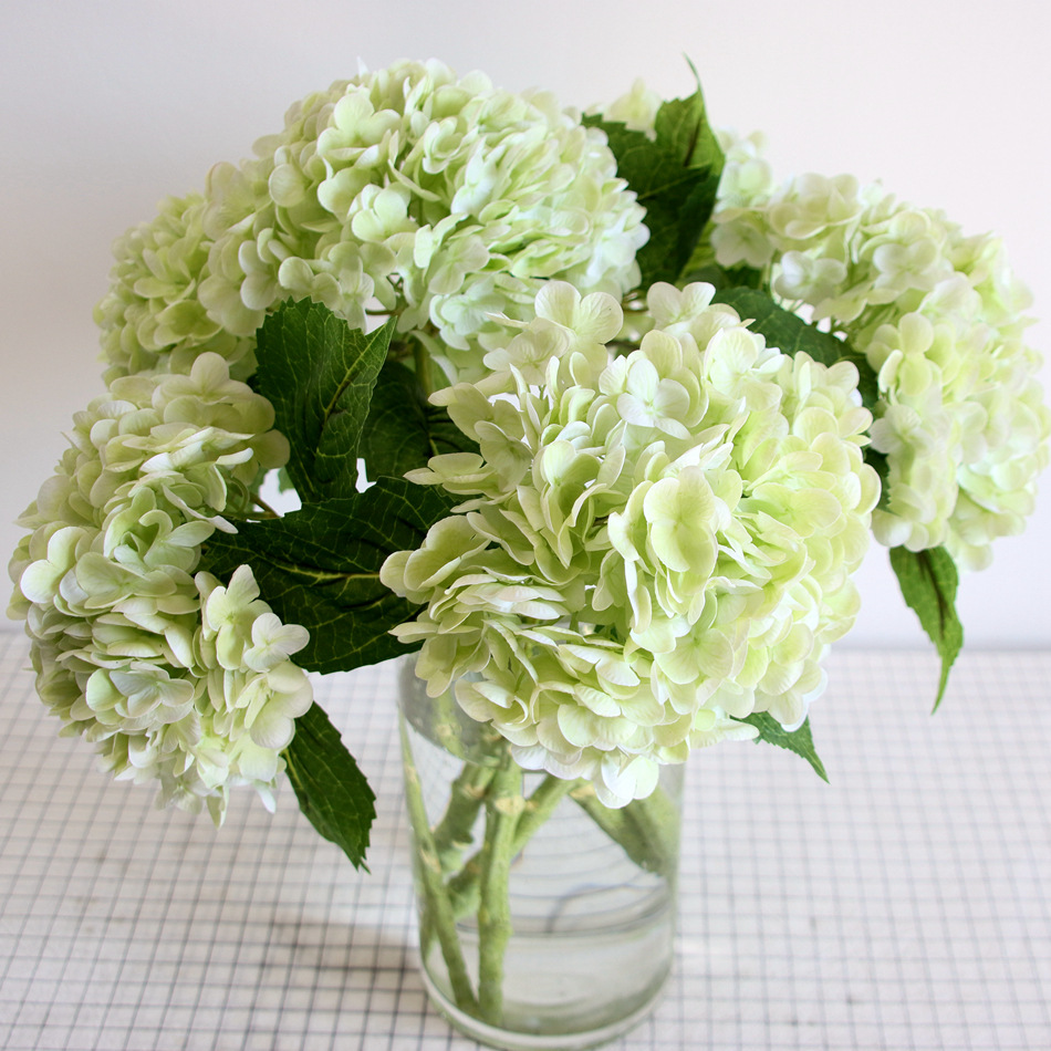 artificial green hydrangea