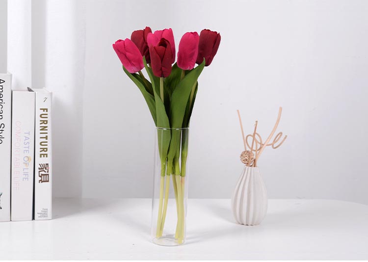 silk real touch tulips artificial flower for home