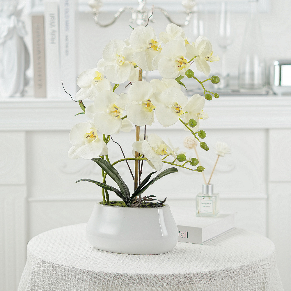 white artificial orchid