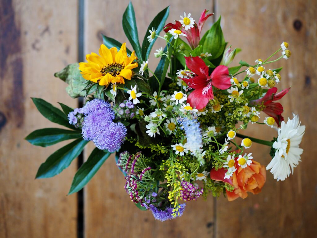 artificial flower arrangement