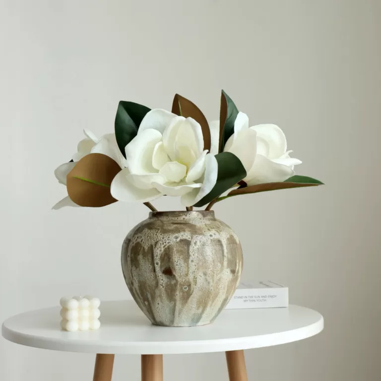 faux magnolia arrangement
