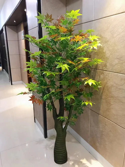 green artificial maple tree
