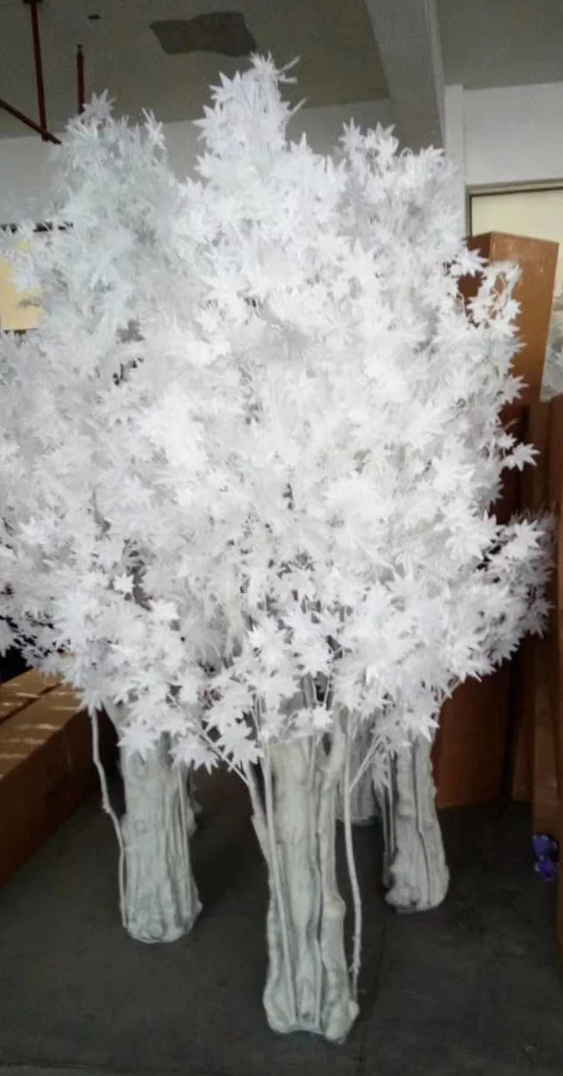 white artificial maple tree