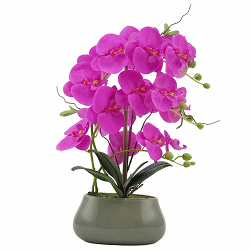 artificial orchid in pot