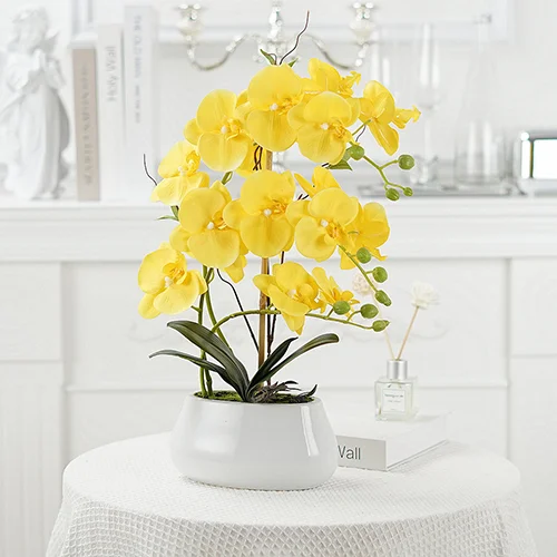 artificial orchid flower potted
