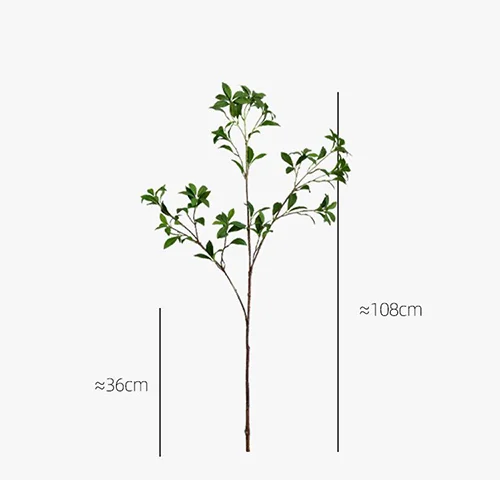 artificial tree branches with leaves