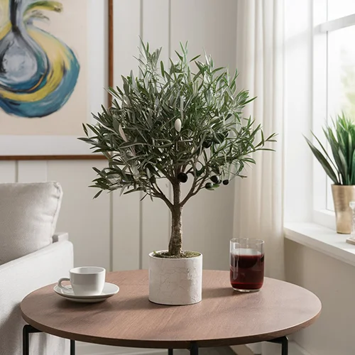 small artificial olive tree