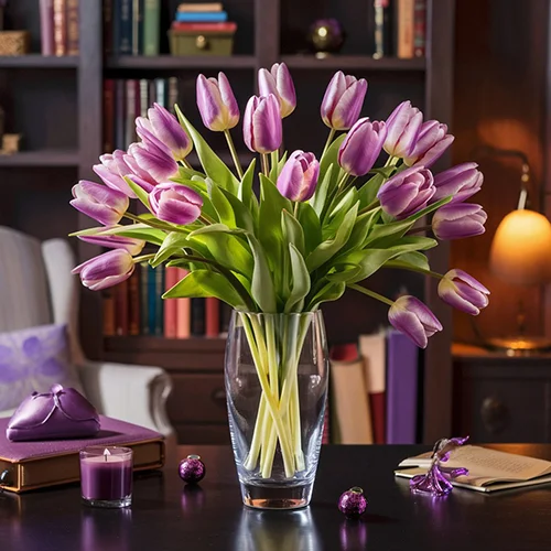 faux tulip arrangement