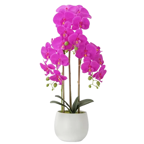 artificial orchid in pot