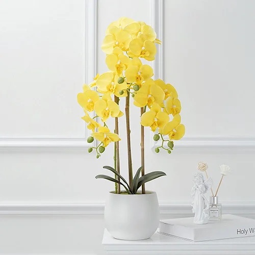 fake orchid centerpiece