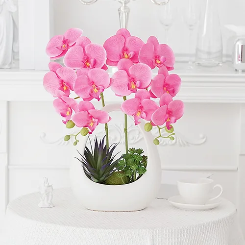 faux orchid centerpiece