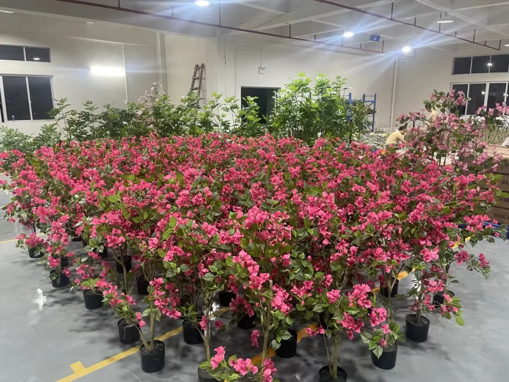 Artificial bougainvillea trees