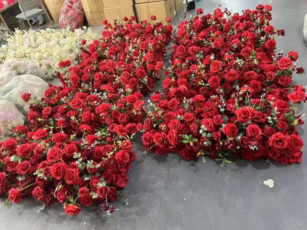 artificial floral table runner